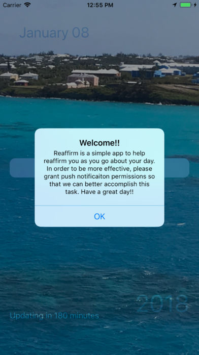 Reaffirm mobile app screenshot